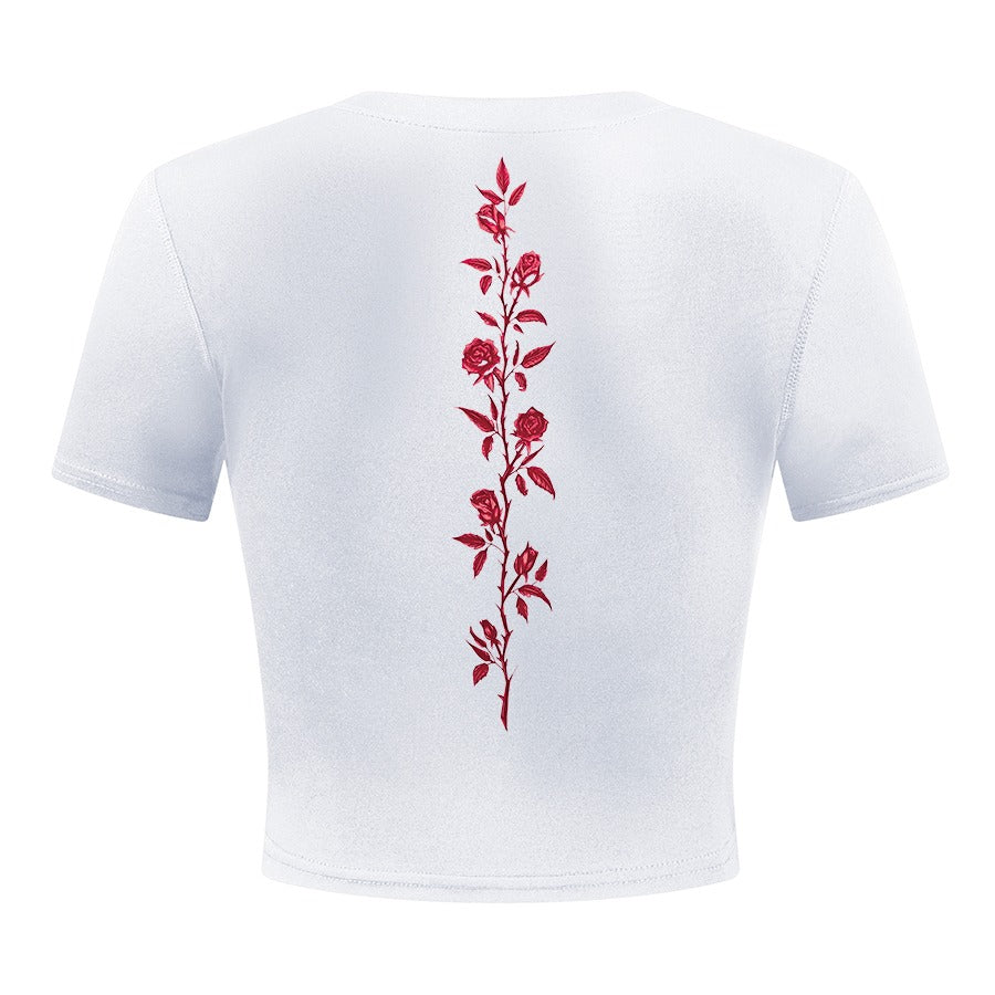 Scarlet Bloom Crop Top