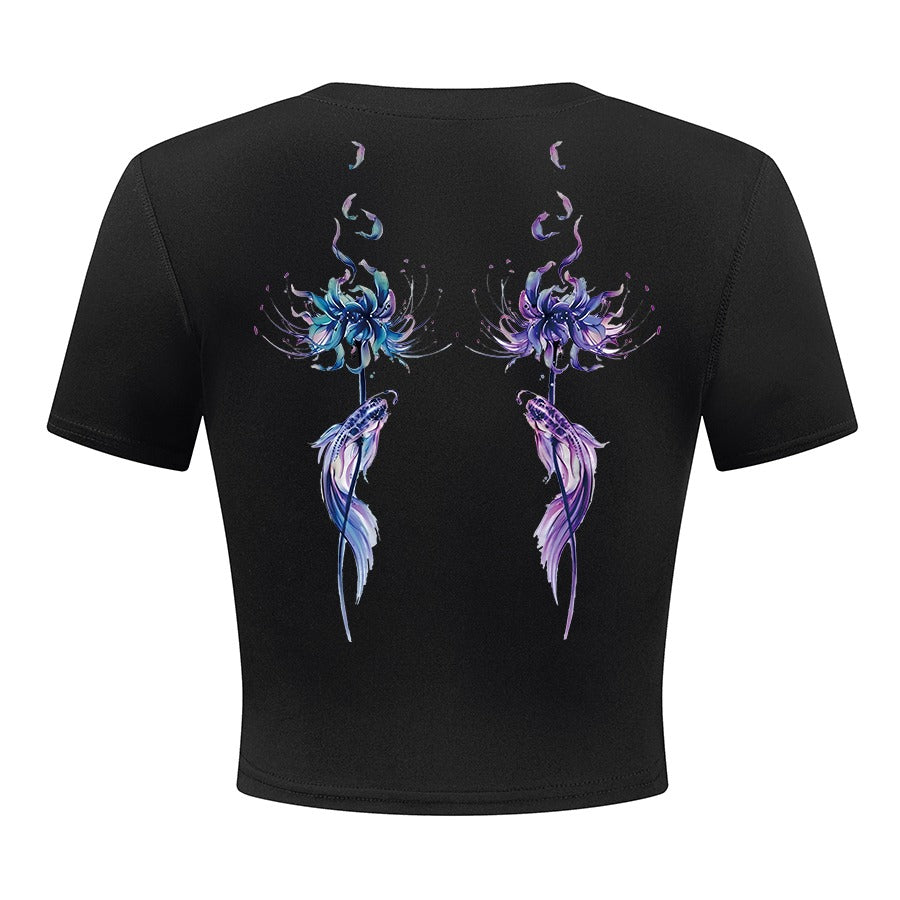 Twin Flowers Crop Top