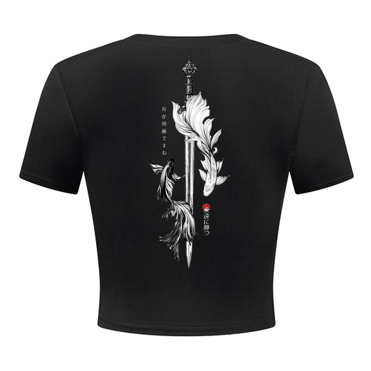 Yin & Yang Sword Crop Top