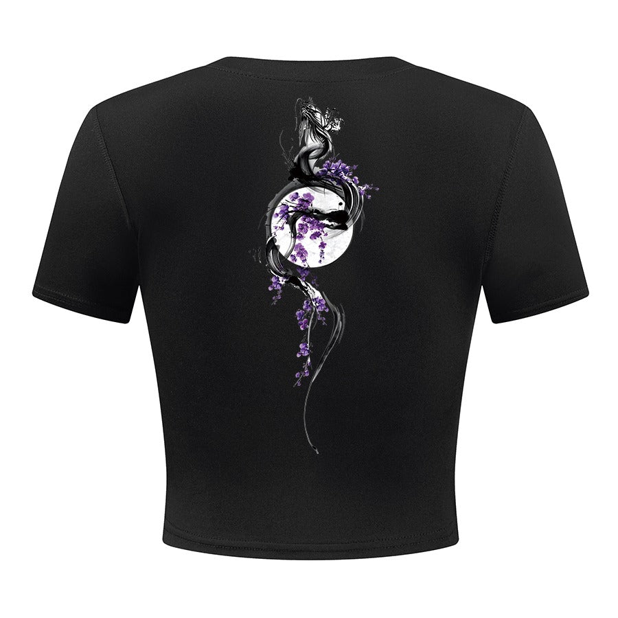 Violet Serpent Crop Top