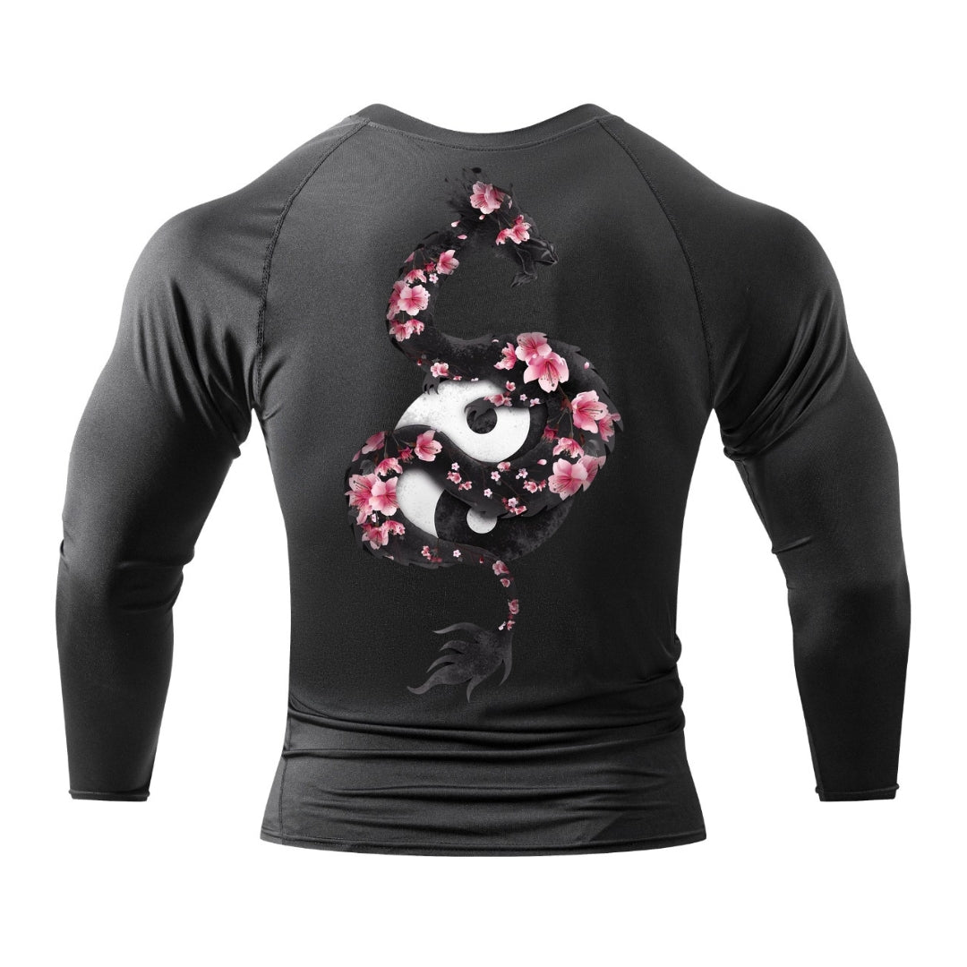 Sakura Dragon Compression Long Sleeve
